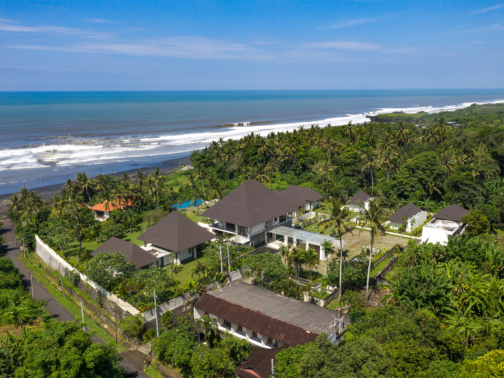 Villa Kailasha - Aerial shot with view of Kelating Beach - Villa Kailasha, Tabanan, Bali